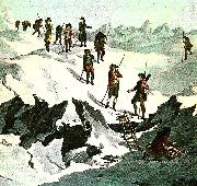 unknow artist horace de saussures expedition var den tredje som besteg mont blancs topp Spain oil painting artist